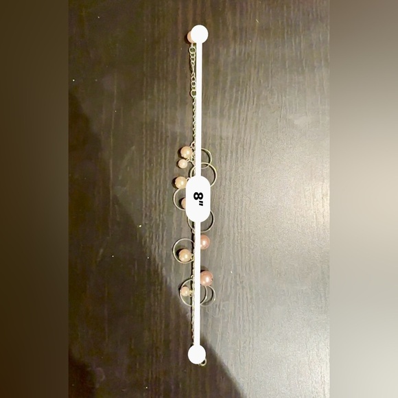 3/$15 - Silver & Metallic Pink Pearl Dangle Bracelet - Picture 6 of 7